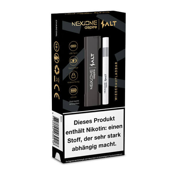 Salt NEXIONE Aspire Akku - Black (Charcoal) Starter Kit