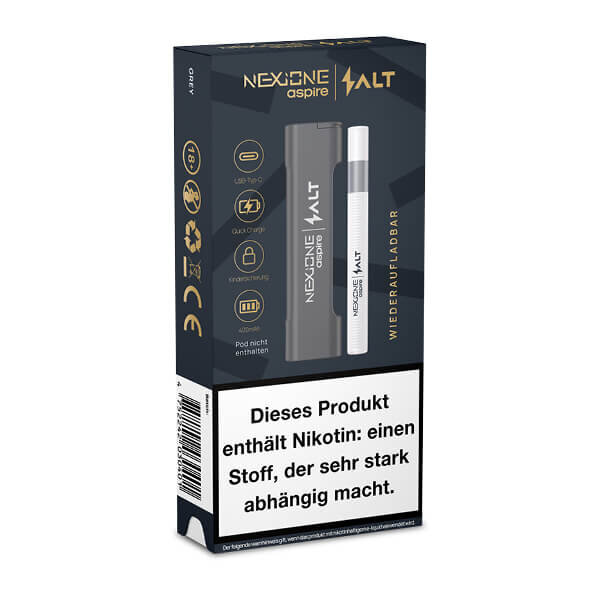 Salt NEXIONE Aspire Akku - Grey (Grau) Starter Kit