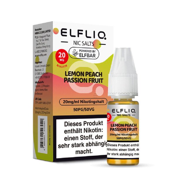 ELFBAR ELFLIQ - Lemon Peach Passion Fruit 20mg/ml