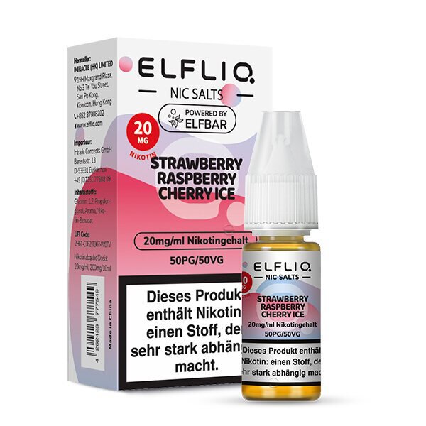 ELFBAR ELFLIQ - Strawberry Rasberry Cherry Ice 20mg/ml