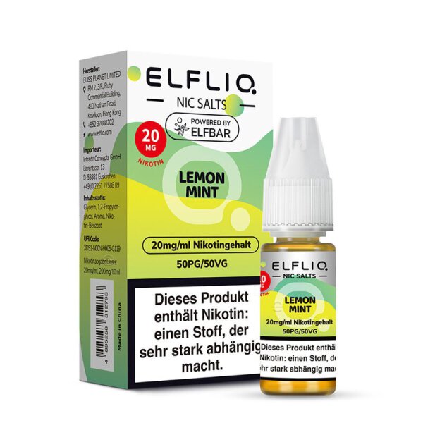 ELFBAR ELFLIQ - Lemon Mint 20mg/ml
