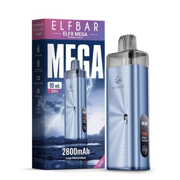 ELFBAR ELFX MEGA Refillable KIT Cyan