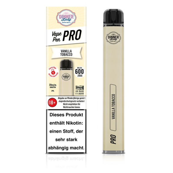 Dinner Lady Vape Pen Pro Vanilla Tobacco