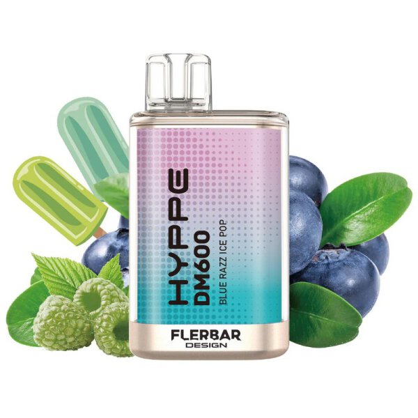FLERBAR Hyppe DM600 - Blue Razz Ice Pop – Produktansicht 2