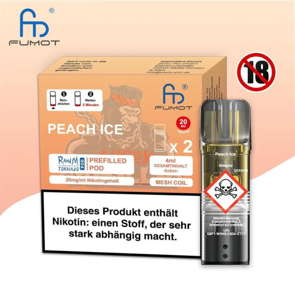 RandM Tornado Pod - Peach Ice