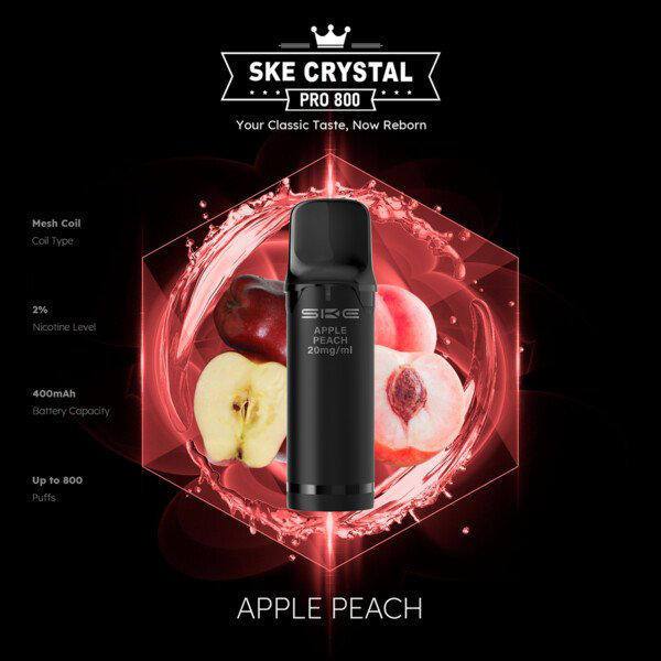 Crystal SKE Pro 800 Pod System Apple Peach