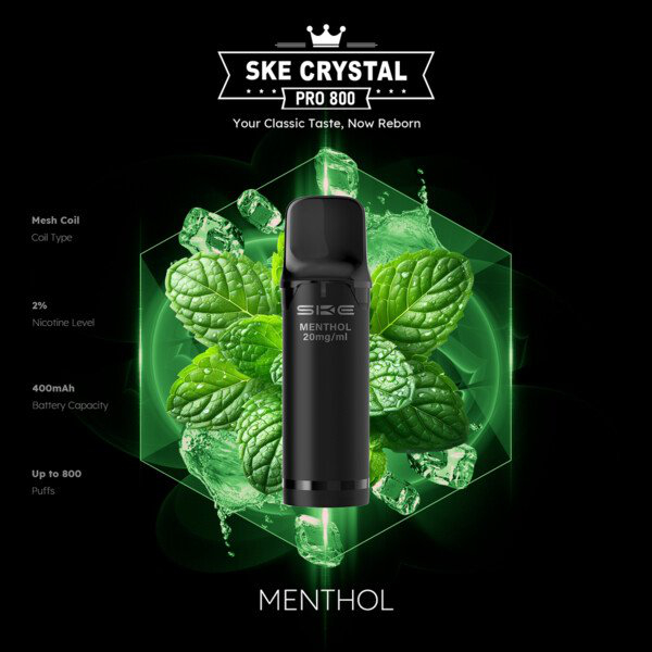 Crystal SKE Pro 800 Pod System Menthol