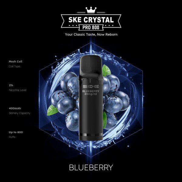 Crystal SKE Pro 800 Pod System Blueberry