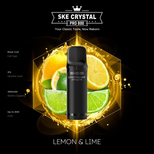 Crystal SKE Pro 800 Pod System Lemon & Lime