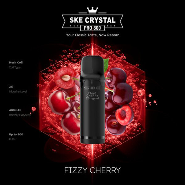 Crystal SKE Pro 800 Pod System Fizzy Cherry