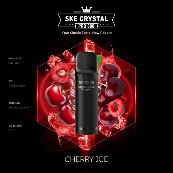 Crystal SKE Pro 800 Pod System Cherry Ice