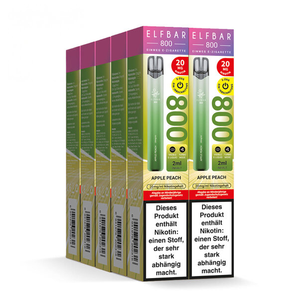 ELFBAR 800 - Apple Peach 20mg – Produktansicht 3