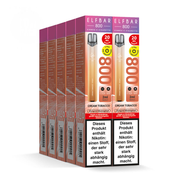 ELFBAR 800 - Cream Tobacco 20mg – Produktansicht 3