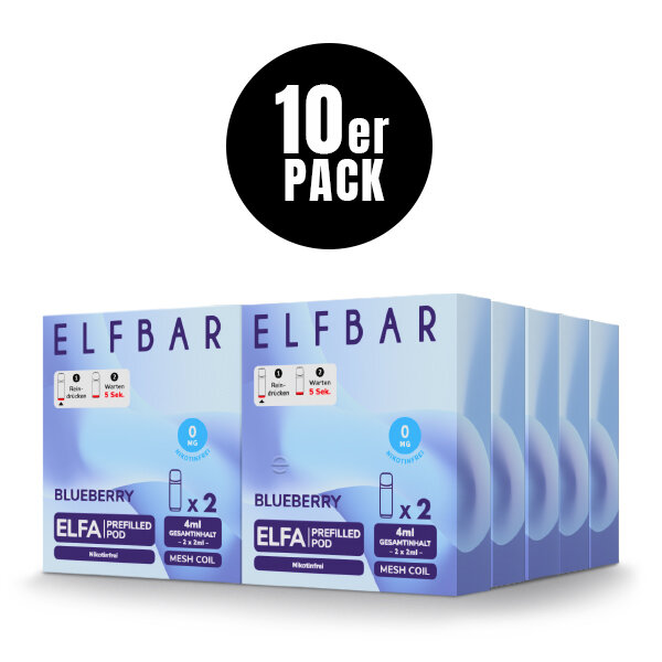 ELFBAR ELFA Prefilled POD Blueberry 0mg – Produktansicht 3
