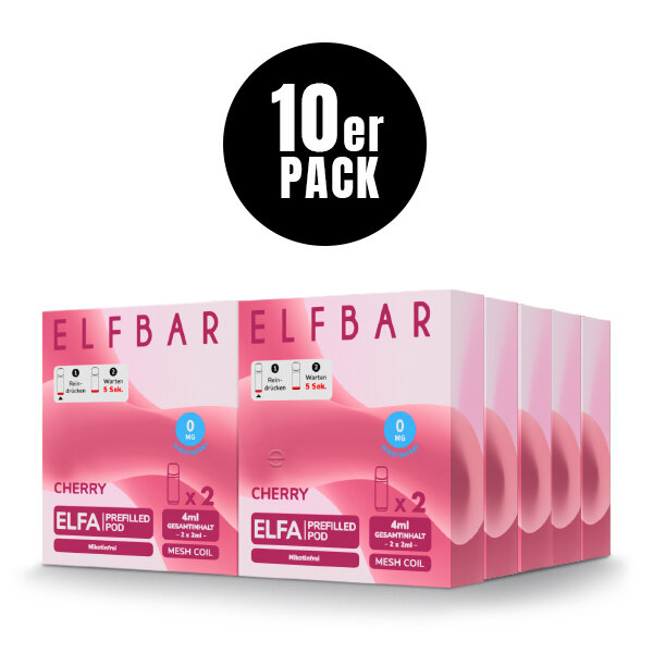 ELFBAR ELFA Prefilled POD Cherry 0mg – Produktansicht 3
