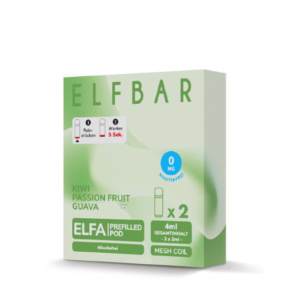 ELFBAR ELFA Prefilled POD Kiwi Passionfruit Guava 0mg
