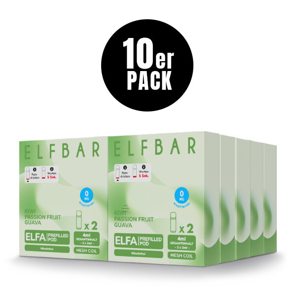 ELFBAR ELFA Prefilled POD Kiwi Passionfruit Guava 0mg – Produktansicht 3