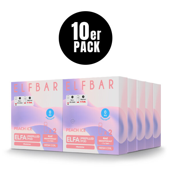 ELFBAR ELFA Prefilled POD Peach Ice 0mg – Produktansicht 3