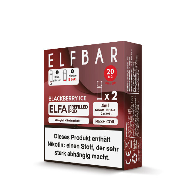 ELFBAR ELFA POD Blackberry Ice 20mg – Produktansicht 3