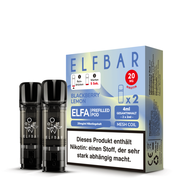 ELFBAR ELFA POD Blackberry Lemon 20mg