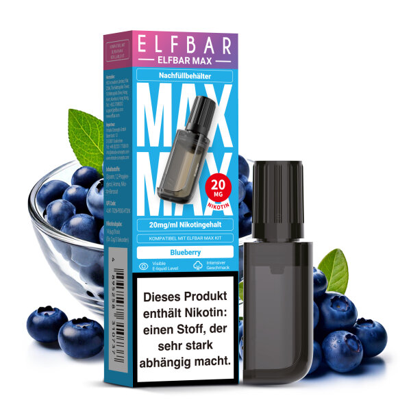 ELFBAR MAX PODS Blueberry 20mg – Produktansicht 2