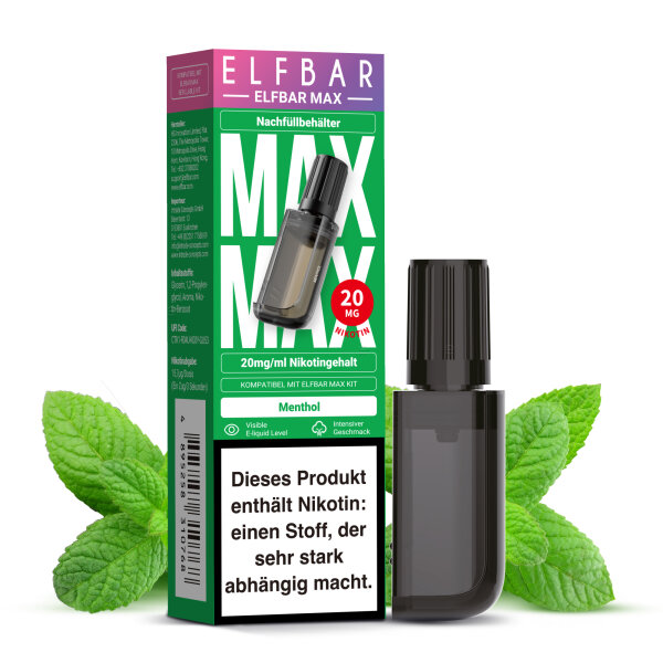 ELFBAR MAX PODS Menthol 20mg – Produktansicht 2