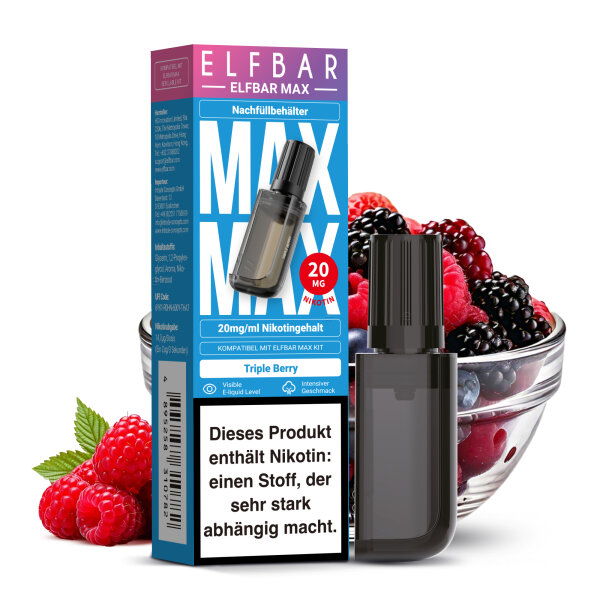 ELFBAR MAX PODS Triple Berry 20mg – Produktansicht 2