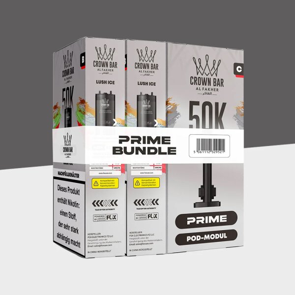 Al Fakher Hypermax 50K Prime- Pod Bundle Lush Ice