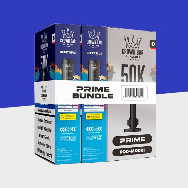 Al Fakher Hypermax 50K Prime- Pod Bundle Berry Blue