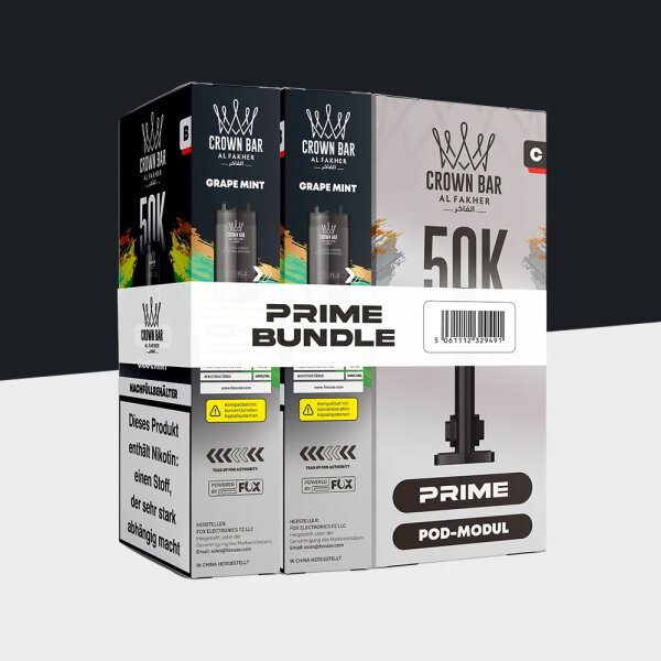 Al Fakher Hypermax 50K Prime- Pod Bundle Grape Mint