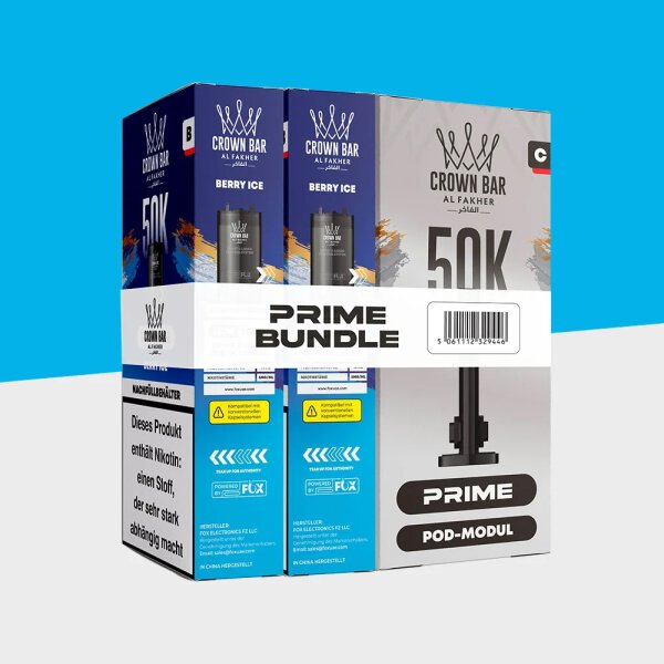 Al Fakher Hypermax 50K Prime- Pod Bundle Berry Ice
