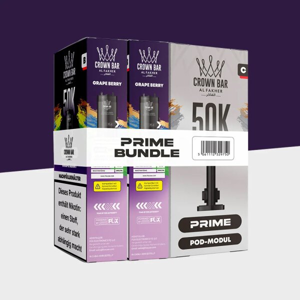 Al Fakher Hypermax 50K Prime- Pod Bundle Grape Berry