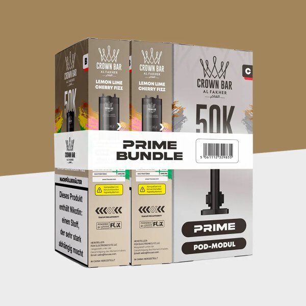 Al Fakher Hypermax 50K Prime- Pod Bundle Lemon Lime Cherry Fizz