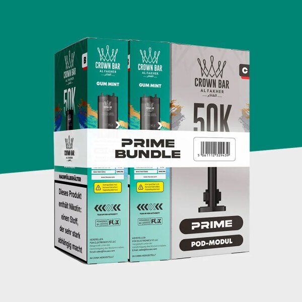 Al Fakher Hypermax 50K Prime- Pod Bundle Gum Mint