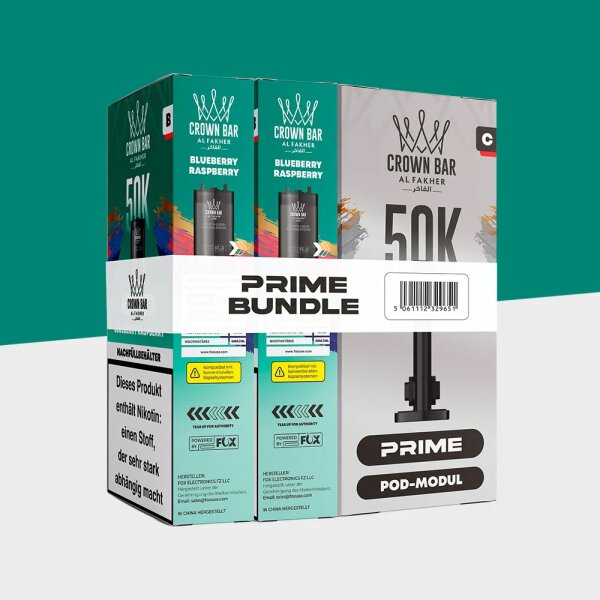Al Fakher Hypermax 50K Prime- Pod Bundle Blueberry Sour Raspberry
