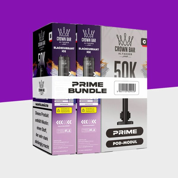Al Fakher Hypermax 50K Prime- Pod Bundle Blackcurrant Ice