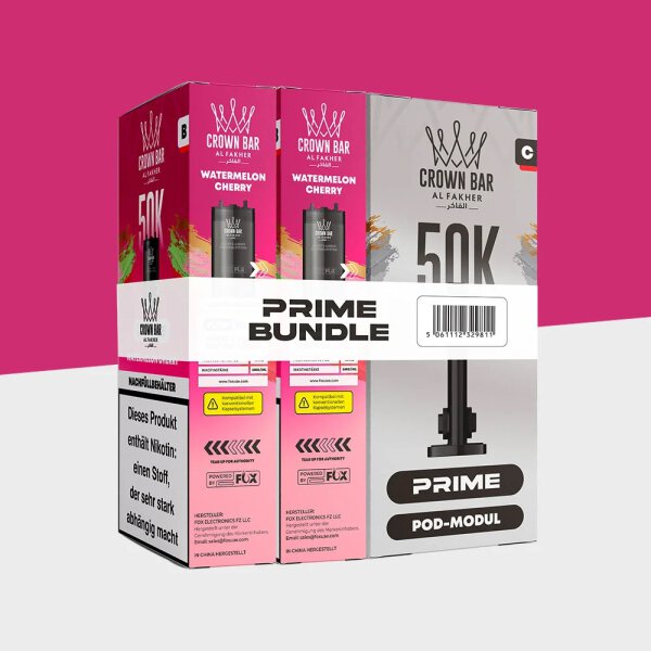 Al Fakher Hypermax 50K Prime- Pod Bundle Watermelon Cherry