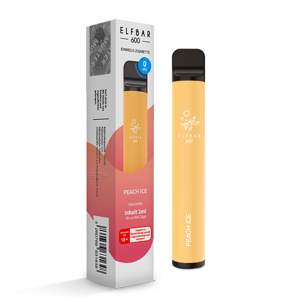 ELFBAR 600 V1 - Peach Ice 0mg