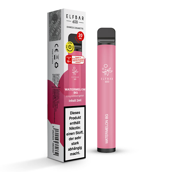 ELFBAR 600 V1 - Watermelon Bubble Gum 20mg