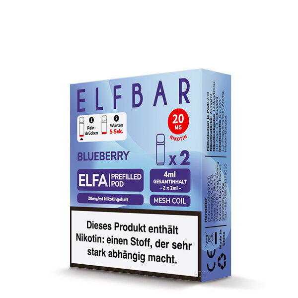 ELFBAR ELFA POD Blueberry 20mg – Produktansicht 3