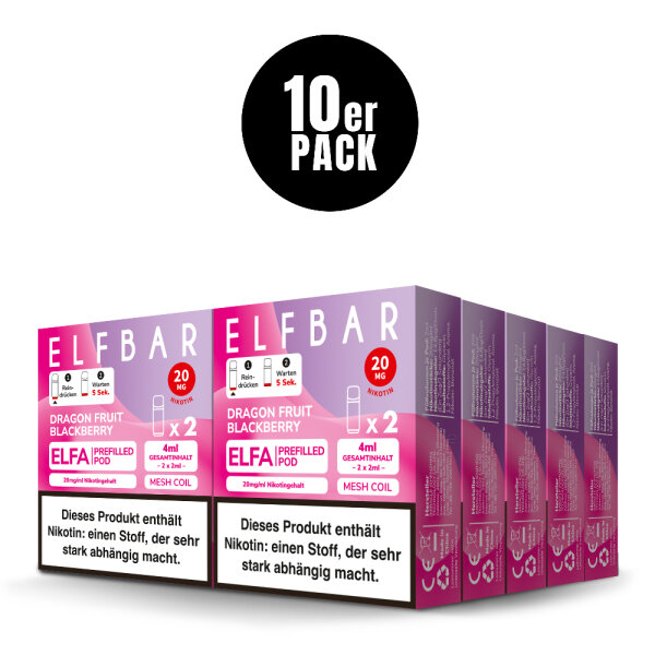 ELFBAR ELFA POD Dragon Fruit Blackberry 20mg – Produktansicht 3