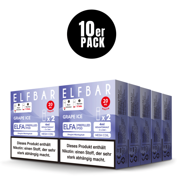 ELFBAR ELFA POD Grape Ice 20mg – Produktansicht 3