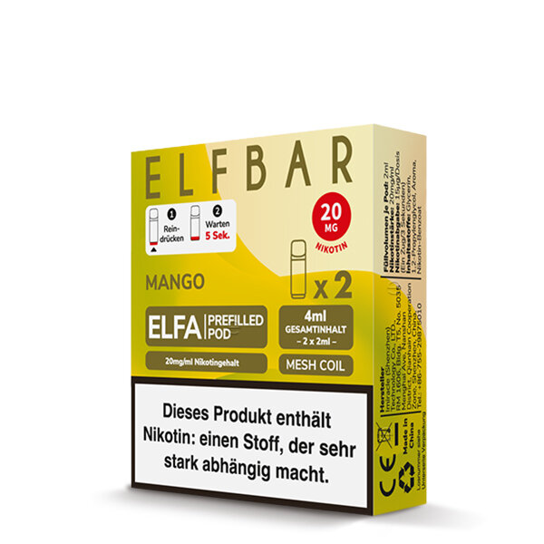 ELFBAR ELFA POD Mango 20mg – Produktansicht 3