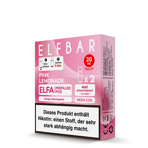 ELFBAR ELFA POD Pink Lemonade 20mg – Produktansicht 3