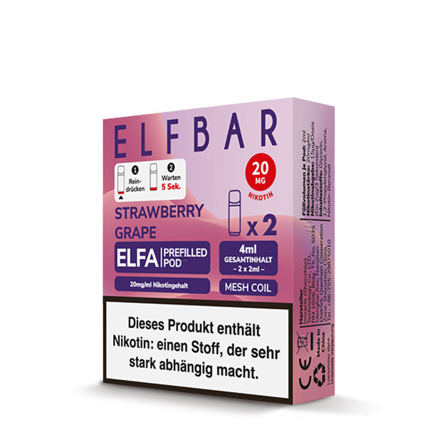 ELFBAR ELFA POD Strawberry Grape 20mg – Produktansicht 3